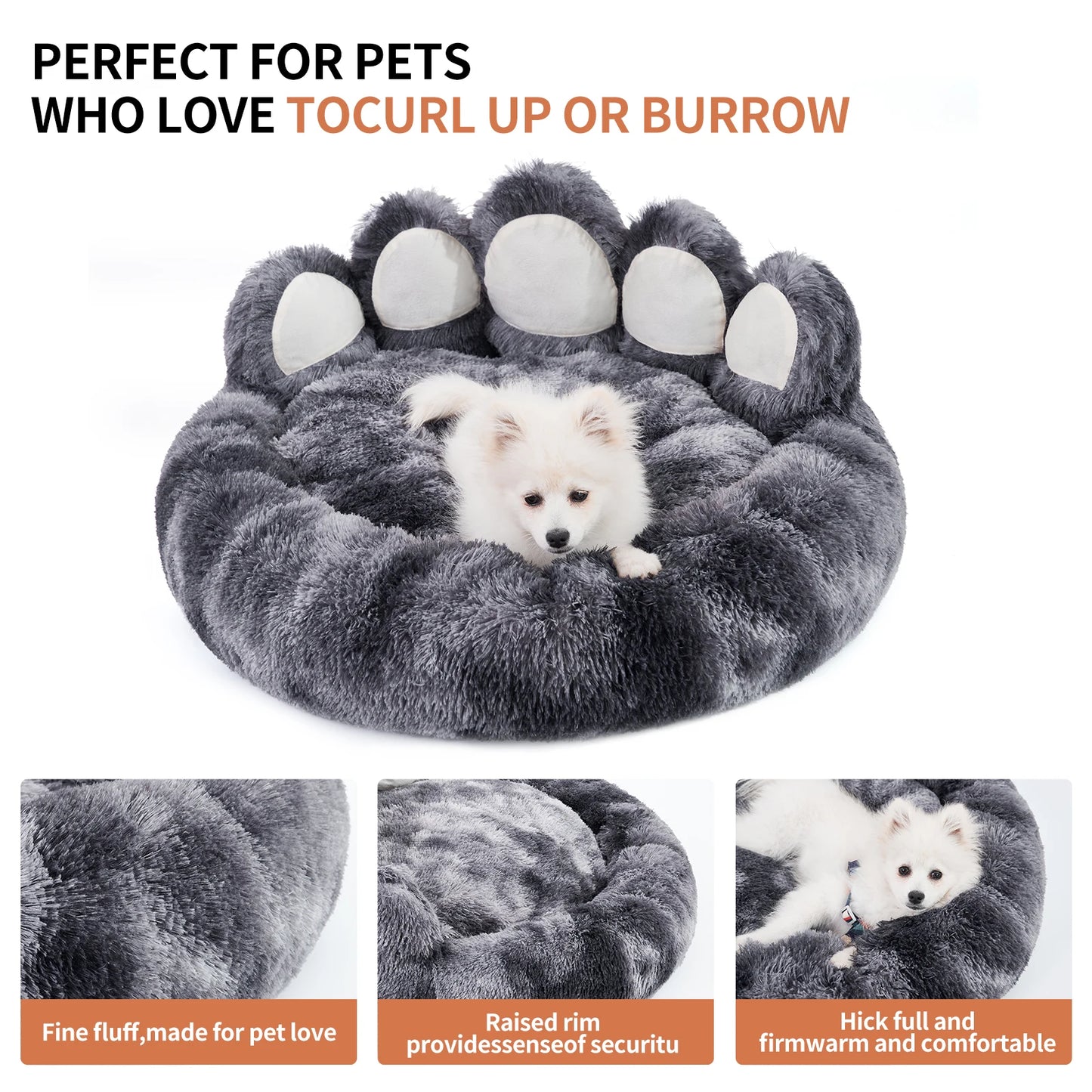 Pet Bed Paw Shape Dog And Cat