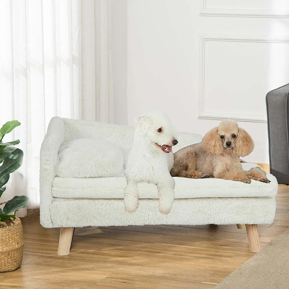 Pet Bed Elevated Solid Wood Leg