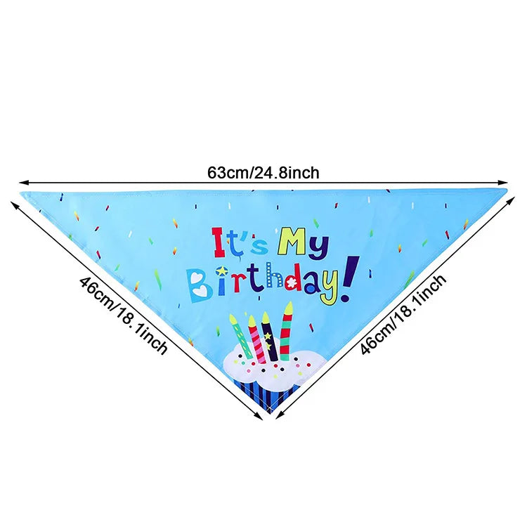 Pet Birthday Decorations And Bandana Hat Supplies