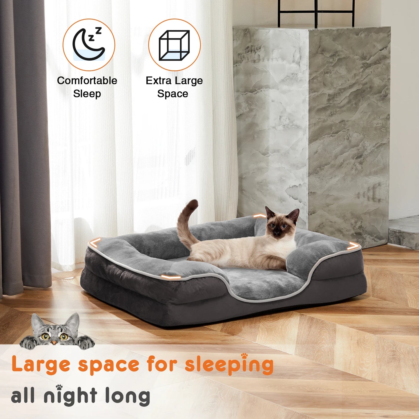 Pet Bed Orthopedic With Memory Foam