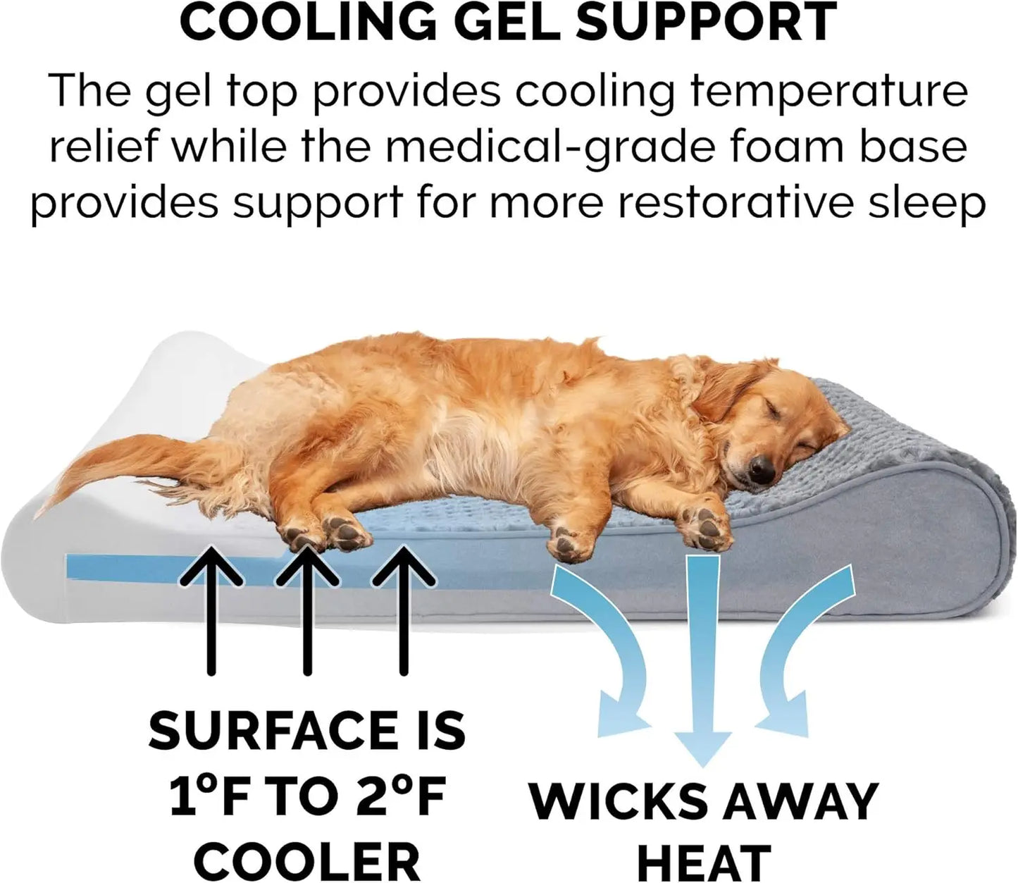 Cooling Gel Dog Bed For Extra Large Dogs