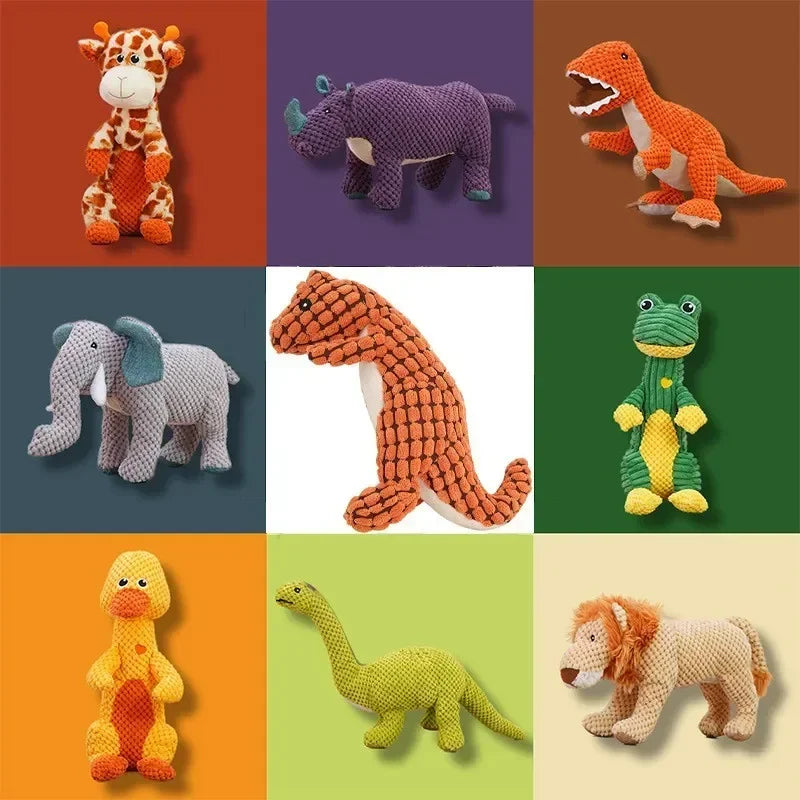 Squeaky Plush Animal Shaped Dog Toys