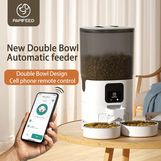 Double Bowl Smart Automatic Feeder Food Water