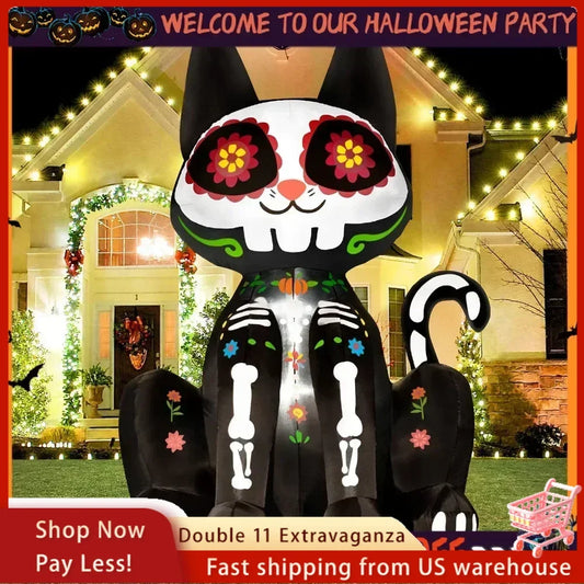 Halloween Decorations Inflatable Black Cat