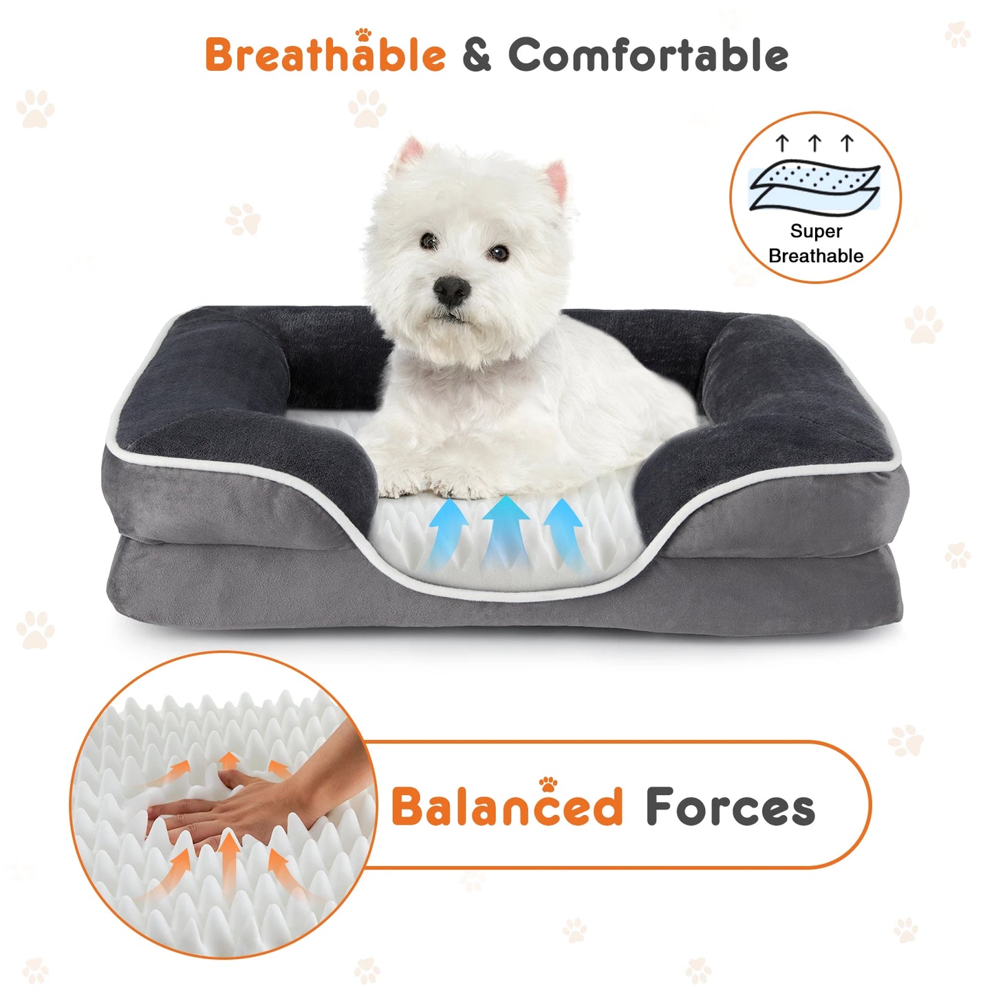 Pet Bed Orthopedic With Memory Foam