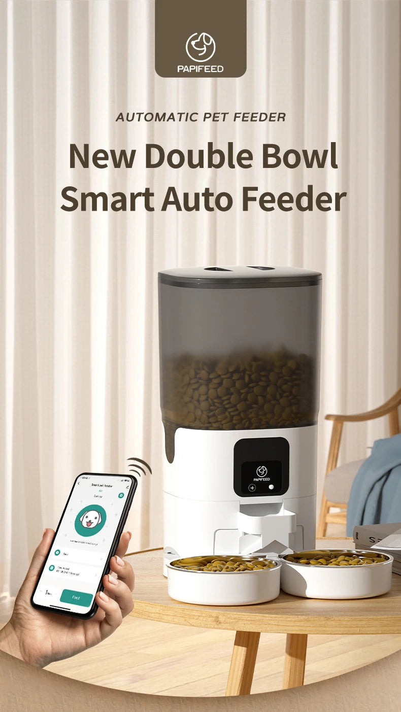 Double Bowl Smart Automatic Feeder Food Water