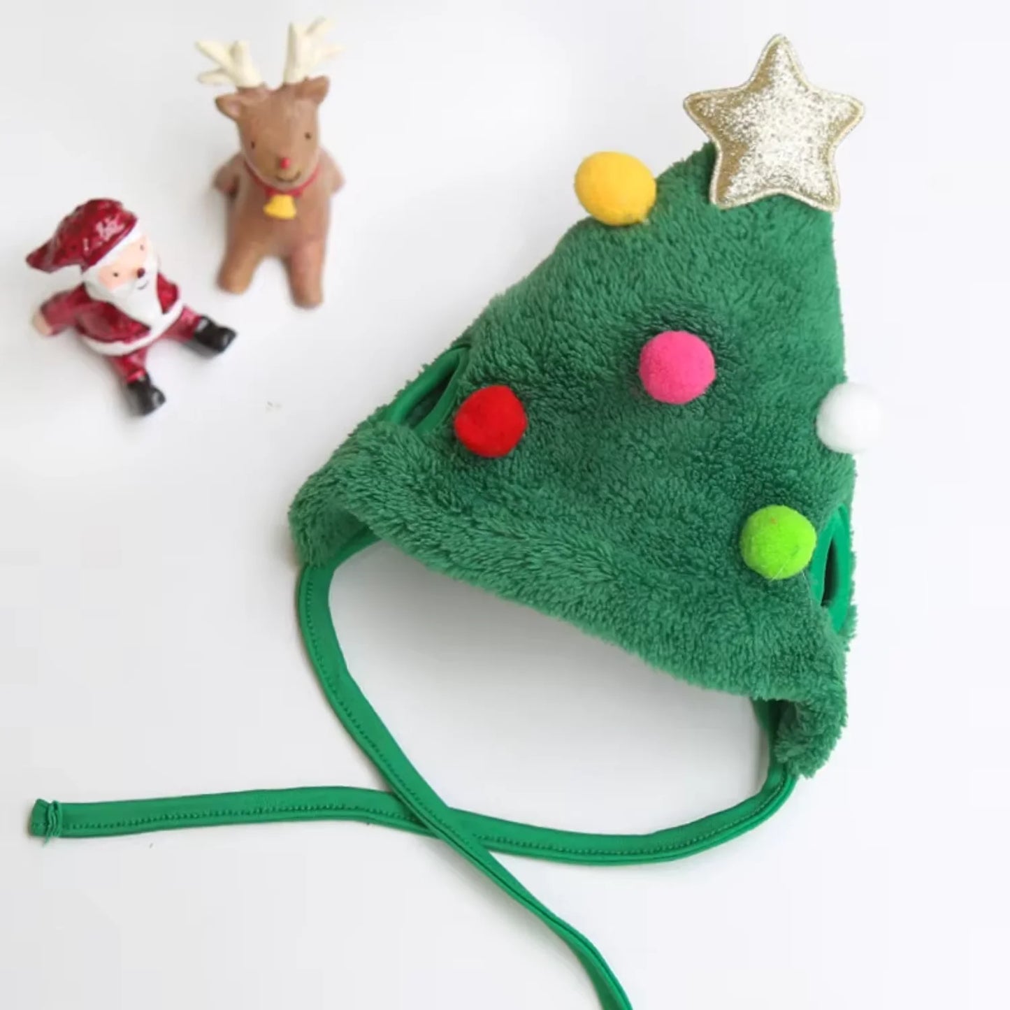 Pet Christmas Hat Cute Antlers Saliva Towel