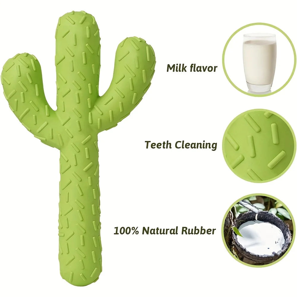 Rubber Cactus Dog Toy Puppy Chewing