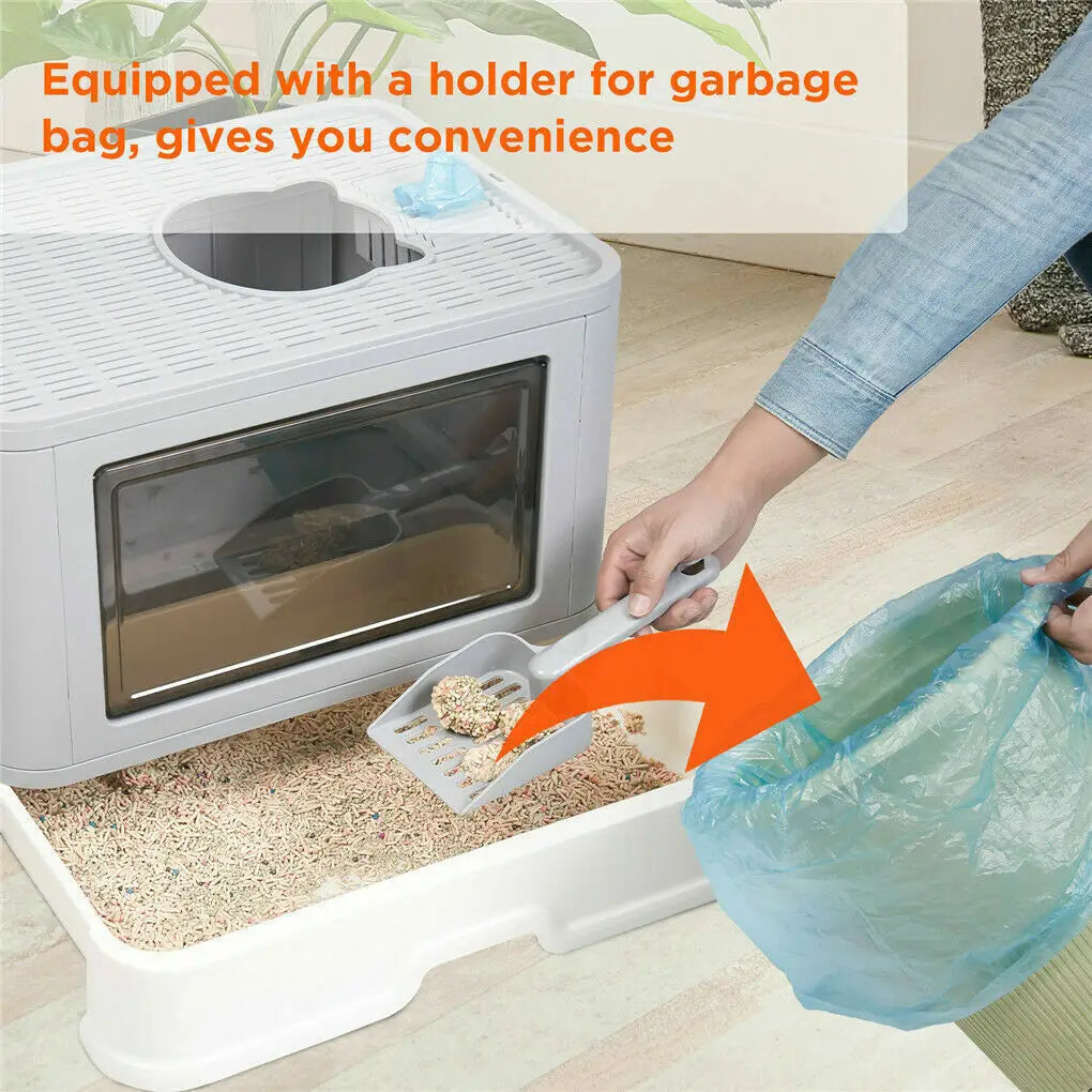 Foldable Cat Litter Box Front Entry