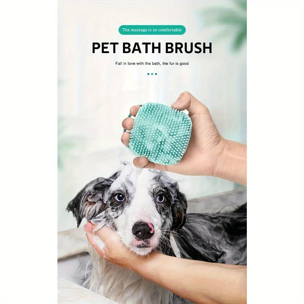 Pet Shampoo Brush And Massager Rubber Comb