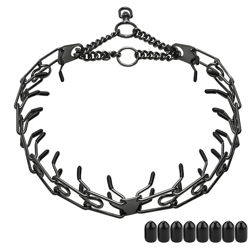 Metal Dog Training Prong Collar Spike Necklace