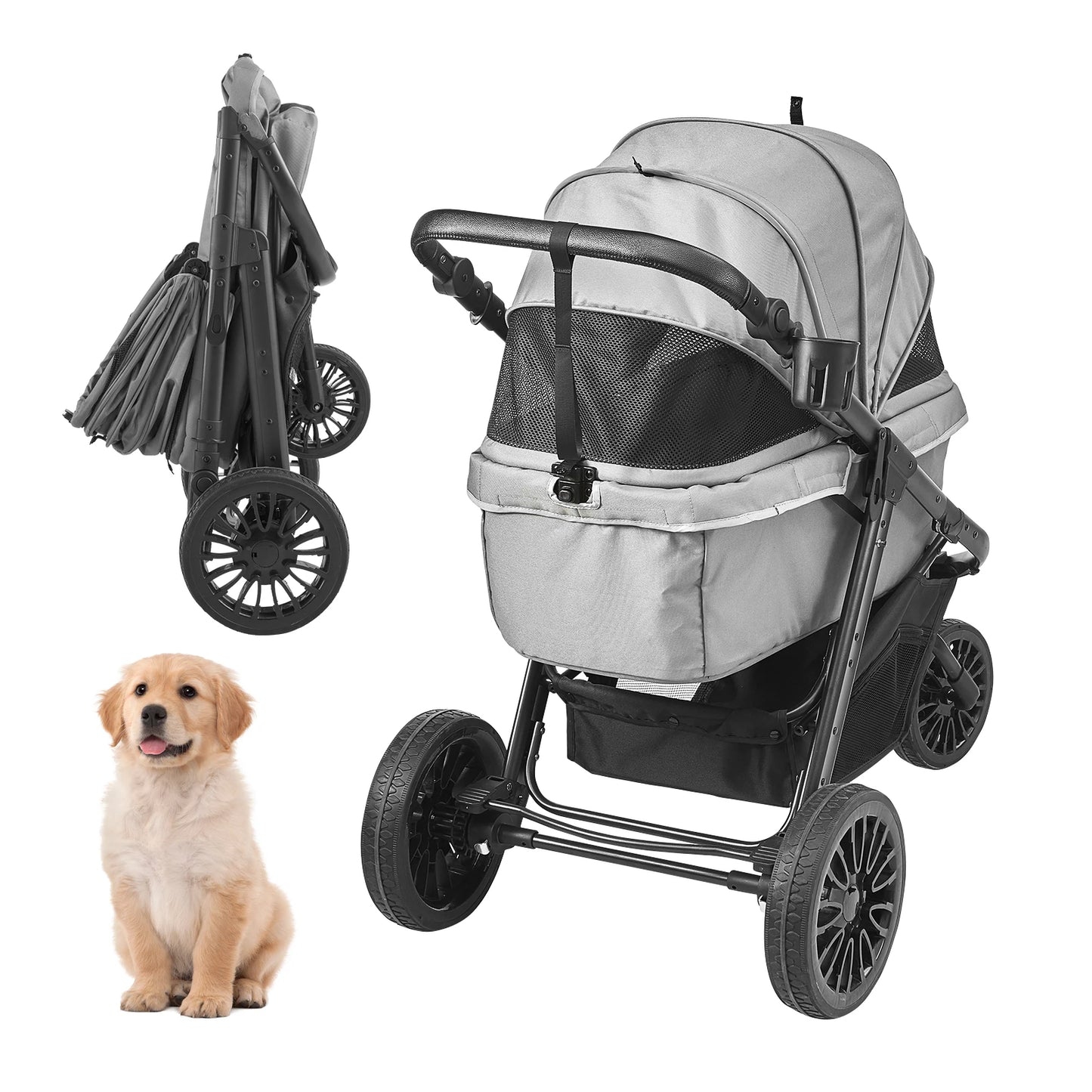 Pet Stroller Dog Cat Lightweight Travel