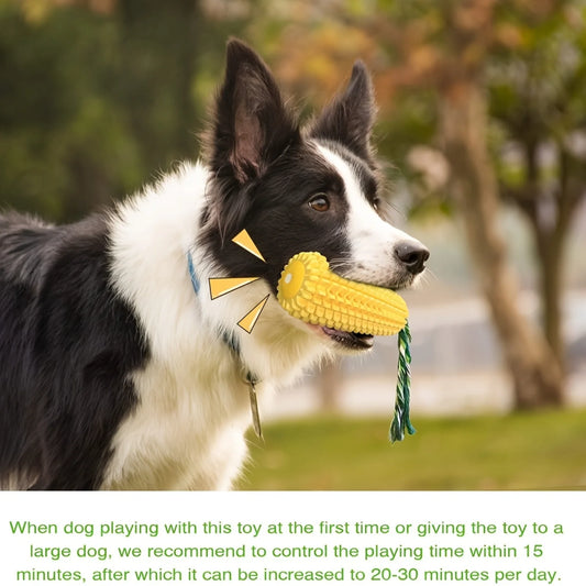 Tough Squeaky Corn Cob Dog Chew Toy