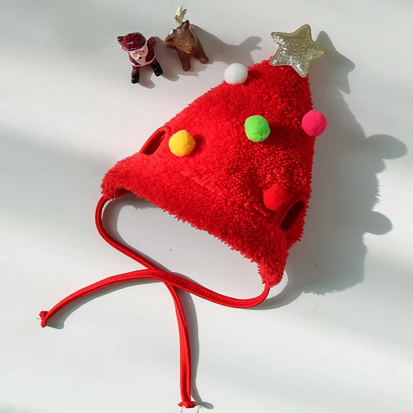 Pet Christmas Hat Cute Antlers Saliva Towel