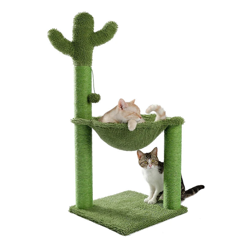 Pet Cactus Cat Tree Toy Scratching Post